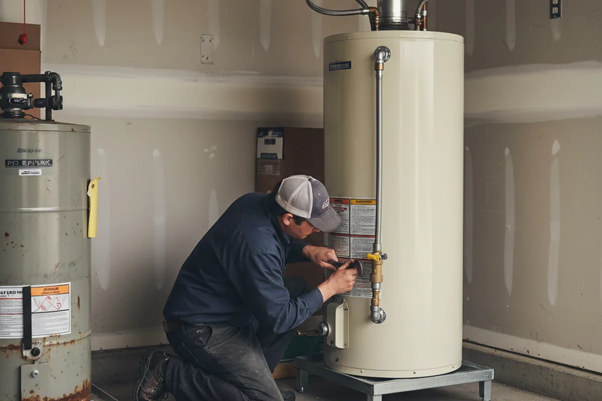 Water heater and shutoff valve replacement in Keasbey